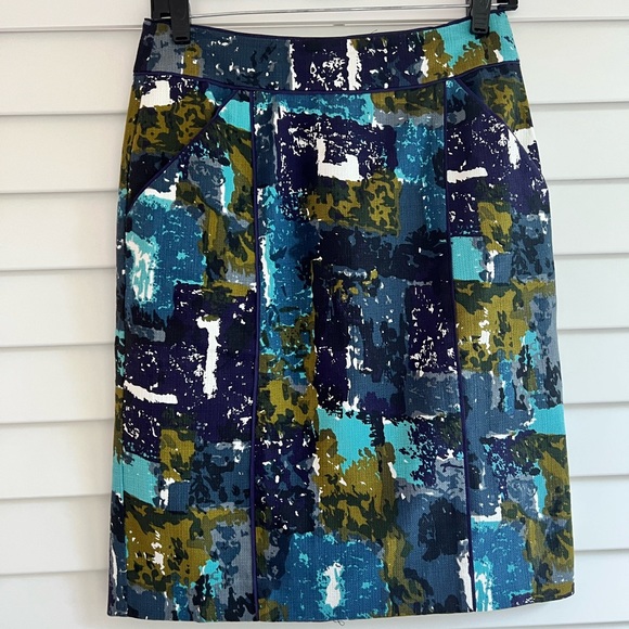 ANTHROPOLOGIE Tabitha Printed Brunch Pencil Skirt, Size 4 - Picture 5 of 12